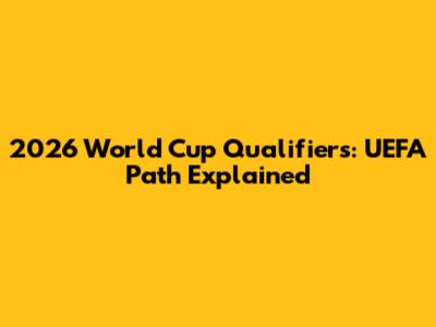 2026 World Cup Qualifiers: UEFA Path Explained