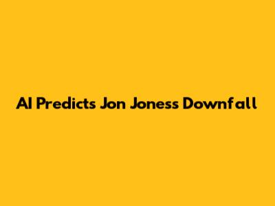 AI Predicts Jon Jones's Downfall