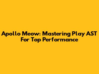 Apollo Meow: Mastering Play AST For Top Performance