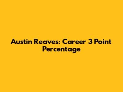 Austin Reaves: Career 3 Point Percentage