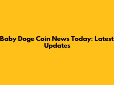 Baby Doge Coin News Today: Latest Updates