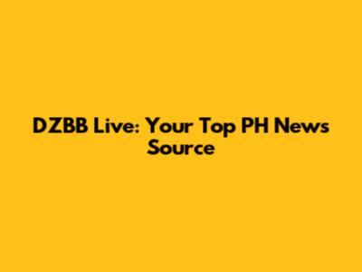 DZBB Live: Your Top PH News Source