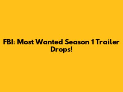 FBI: Most Wanted Season 1 Trailer Drops!