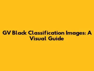 GV Black Classification Images: A Visual Guide
