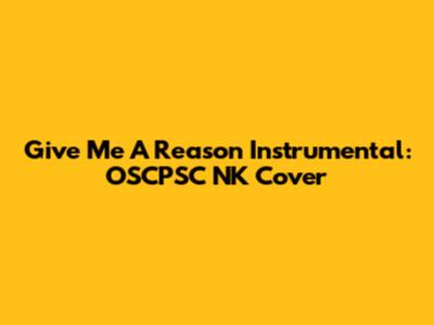 Give Me A Reason Instrumental: OSCPSC NK Cover