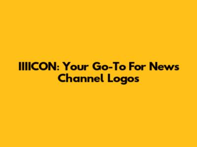 IIIICON: Your Go-To For News Channel Logos