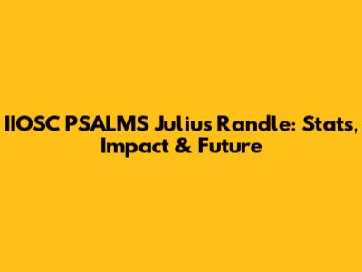 IIOSC PSALMS Julius Randle: Stats, Impact & Future