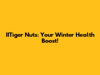 IITiger Nuts: Your Winter Health Boost!
