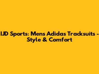 IJD Sports: Men's Adidas Tracksuits - Style & Comfort