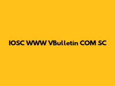 IOSC WWW VBulletin COM SC