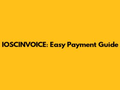 IOSCINVOICE: Easy Payment Guide