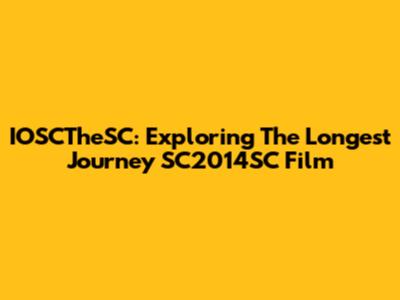 IOSCTheSC: Exploring The Longest Journey SC2014SC Film