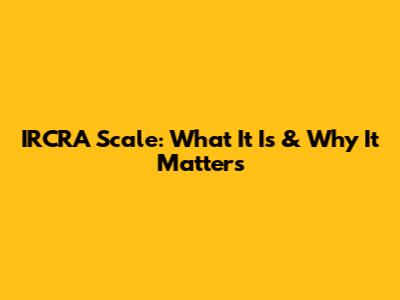 IRCRA Scale: What It Is & Why It Matters