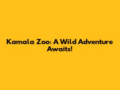 Kamala Zoo: A Wild Adventure Awaits!