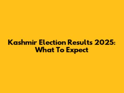 Kashmir Election Results 2025: What To Expect