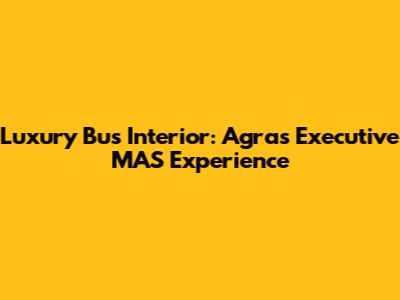 Luxury Bus Interior: Agra's Executive MAS Experience