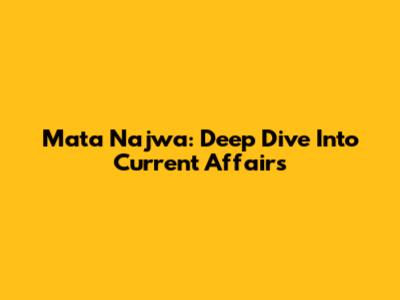 Mata Najwa: Deep Dive Into Current Affairs