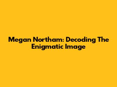 Megan Northam: Decoding The Enigmatic Image