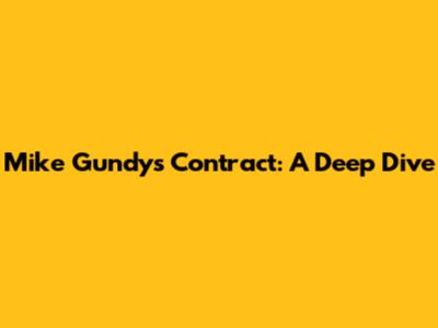 Mike Gundy's Contract: A Deep Dive