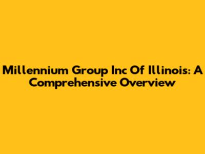 Millennium Group Inc Of Illinois: A Comprehensive Overview