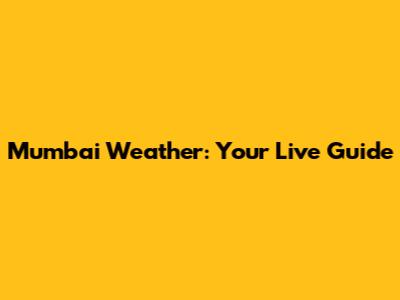 Mumbai Weather: Your Live Guide