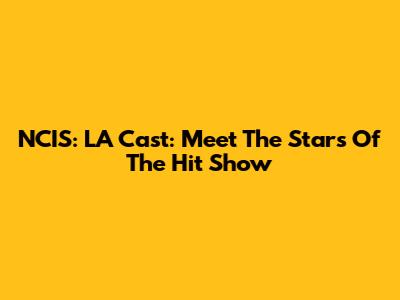 NCIS: LA Cast: Meet The Stars Of The Hit Show