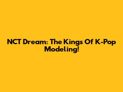 NCT Dream: The Kings Of K-Pop Modeling!