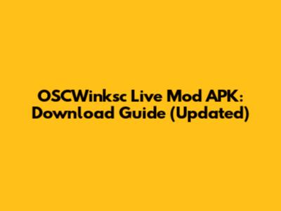 OSCWinksc Live Mod APK: Download Guide (Updated)