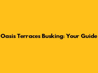 Oasis Terraces Busking: Your Guide