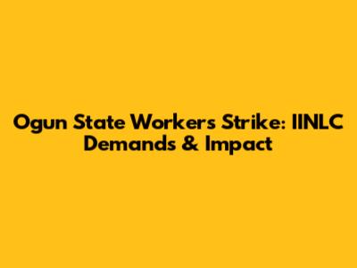Ogun State Workers Strike: IINLC Demands & Impact