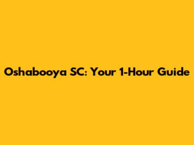 Oshabooya SC: Your 1-Hour Guide