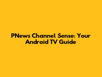 PNews Channel Sense: Your Android TV Guide