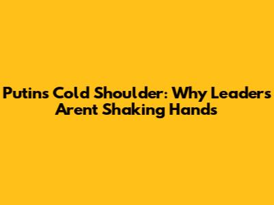 Putin's Cold Shoulder: Why Leaders Aren't Shaking Hands