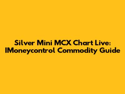Silver Mini MCX Chart Live: IMoneycontrol Commodity Guide