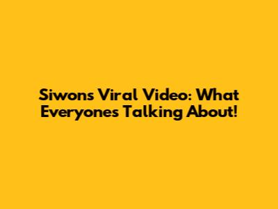 Siwon's Viral Video: What Everyone's Talking About!