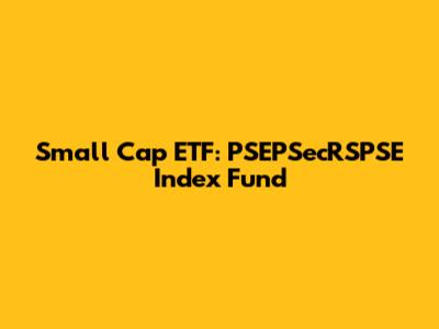 Small Cap ETF: PSEPSecRSPSE Index Fund