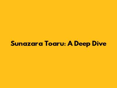 Sunazara Toaru: A Deep Dive