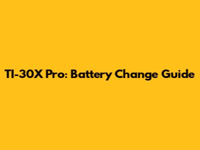 TI-30X Pro: Battery Change Guide