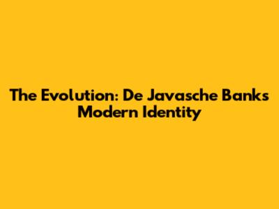 The Evolution: De Javasche Bank's Modern Identity