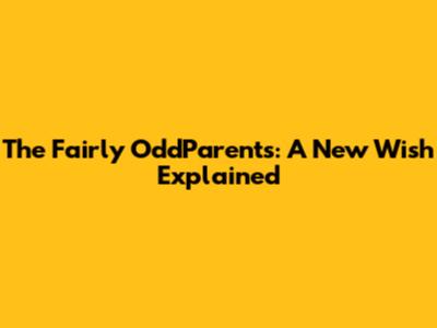 The Fairly OddParents: A New Wish Explained