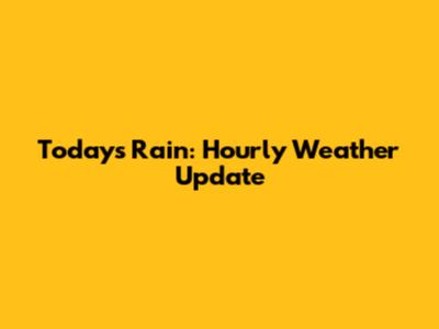 Today's Rain: Hourly Weather Update