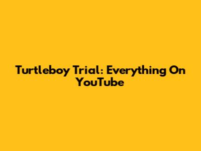 Turtleboy Trial: Everything On YouTube