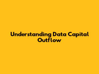 Understanding Data Capital Outflow