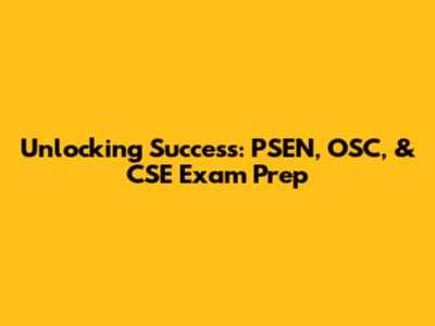 Unlocking Success: PSEN, OSC, & CSE Exam Prep