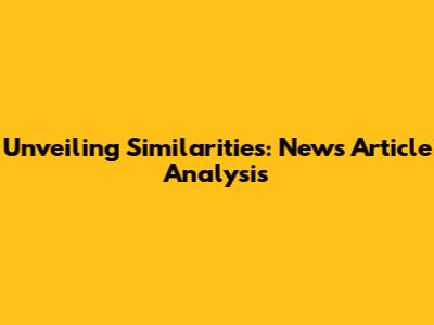 Unveiling Similarities: News Article Analysis