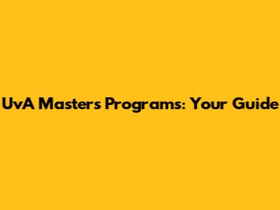 UvA Master's Programs: Your Guide