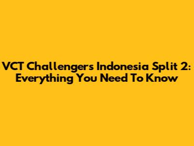 VCT Challengers Indonesia Split 2: Everything You Need To Know